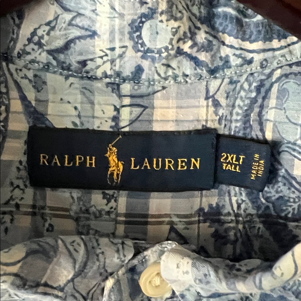 Ralph Lauren Blue Casual Button Down Shirt - Picture 4 of 7
